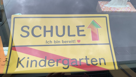 Ausgangsschild Kita - Schule