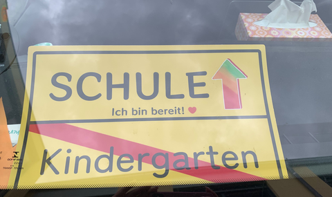 Ausgangsschild Kita - Schule