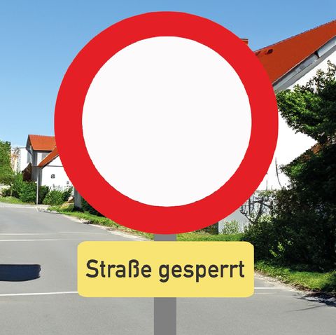 Straßensperrung Borsdorf / Panitzsch