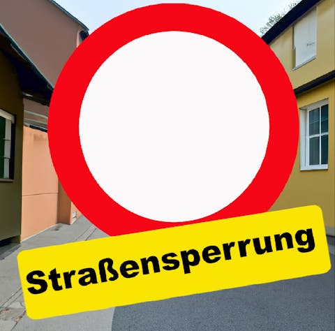 Straßensperrung in Borsdorf
