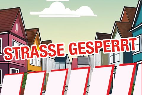 Straßensperrung Panitzsch