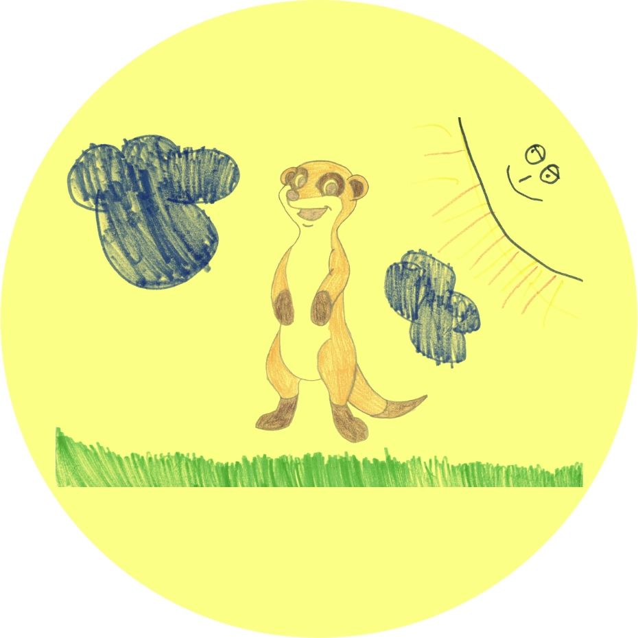 Maskottchen Erdmännchen Gruppe