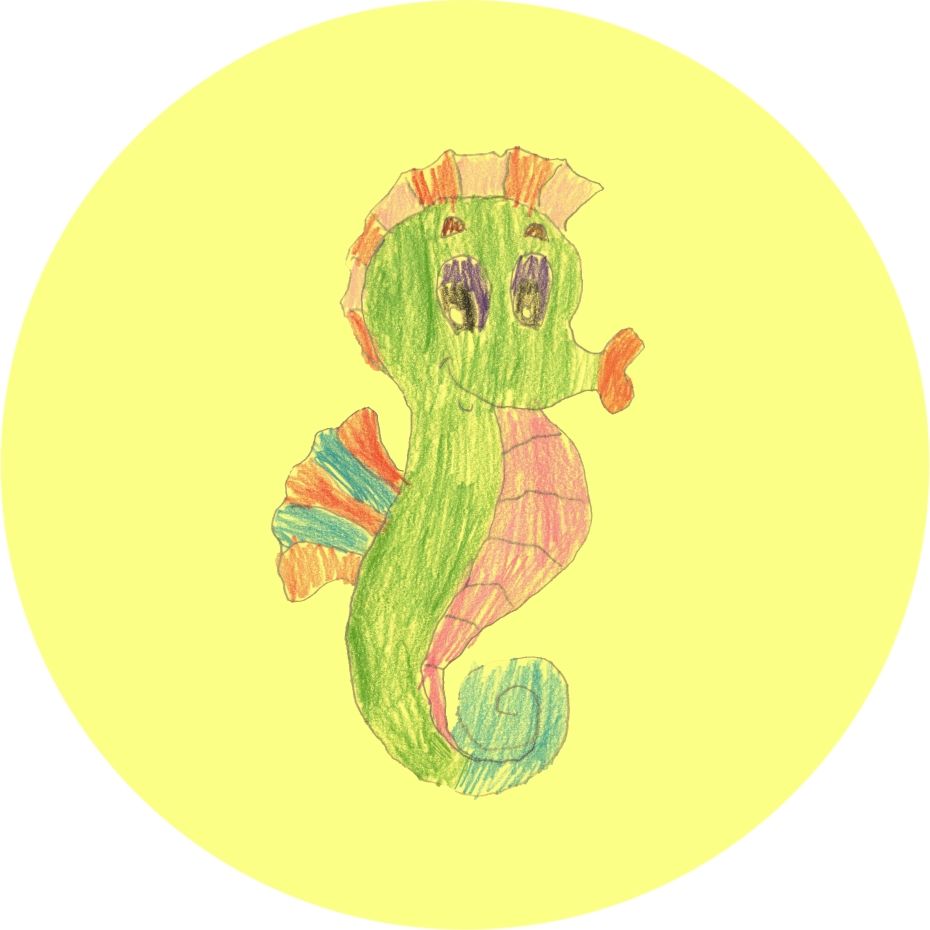 Maskottchen Seepferdchengruppe