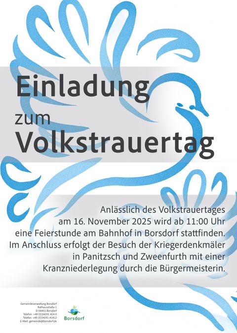 Einladung zum Volkstrauertag